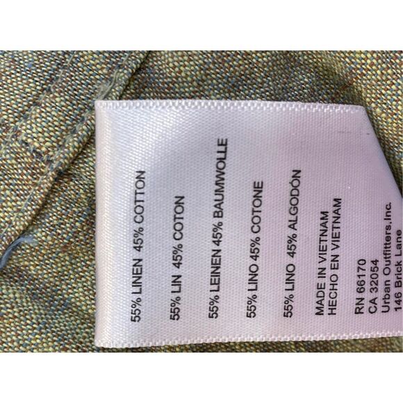 Urban Outfitters Ella Linen Dropped-Waist Midi Dress Size M - Picture 8 of 10